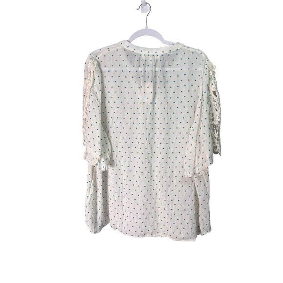 Weekend By Suzanne Betro Womens Plus 2X Tunic Top Lace Appliqué Rayon Shirt NEW - Picture 4 of 9